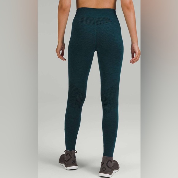 lululemon athletica Pants - NWOT Lululemon Keep the Heat Thermal High-Rise Tight 28" Heathered Green…